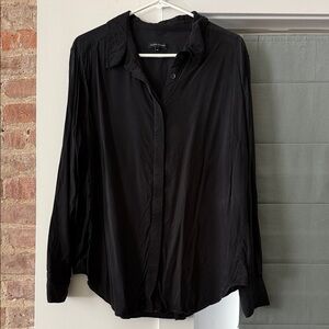 Universal Standard Black Button-Front Top